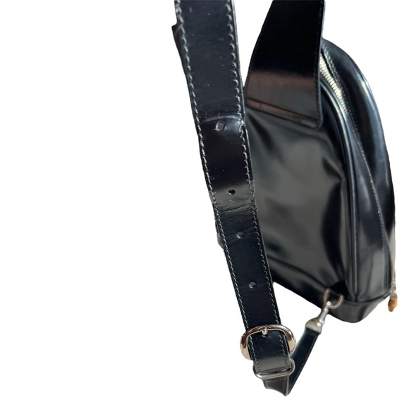 EUC GUCCI CROSSBODY NO CORNER RUBERS BAMBOO ZIPPER CLOSURE DETAIL 8.5x9.5 - Picture 5 of 10